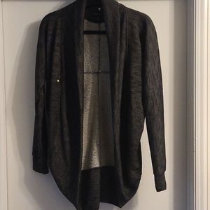 Seductions Cowl neck dark Gray cozy 95% cotton Cardigan